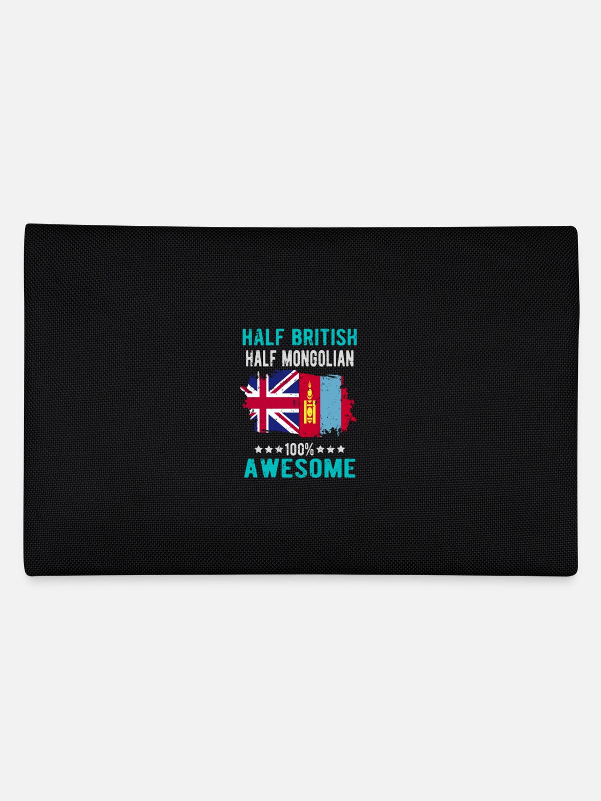 Half British Half Mongol - Pencil Case - black - Back