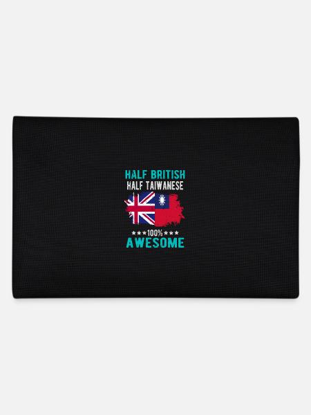 Half British Half Taiwanese - Pencil Case - black - Back