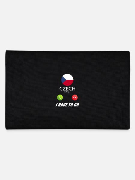 Tschechien ruft an Lusiger Flaggen Spruch - Federtasche - Schwarz - Hinten