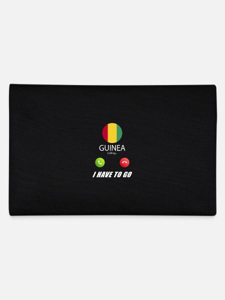 Guinea ruft an Lusiger Flaggen Spruch - Federtasche - Schwarz - Hinten