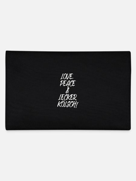 Love Peace Lecker Kölsch Cologne Carnival Cologne Cathedral - Pencil Case - black - Back