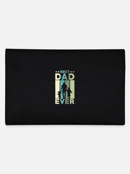 Meilleur père de tous les temps Retro Two Kids Best - Trousse - noir - Dos