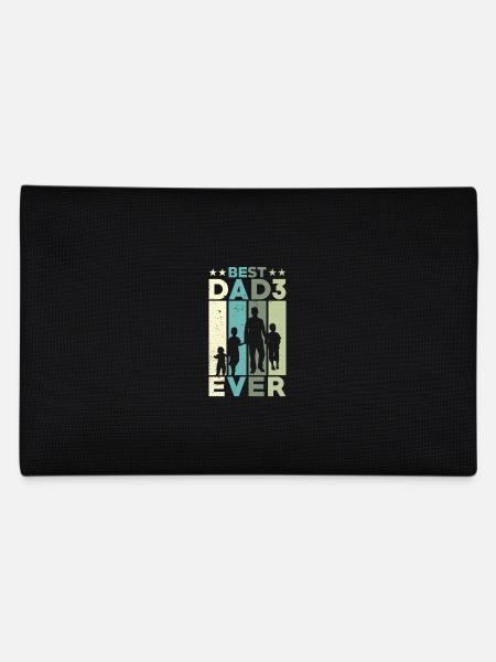 Meilleur père de tous les temps Retro Three Kids Best - Trousse - noir - Dos