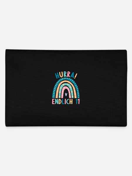 11 Jahre alt Rainbow Regenbogen 11. Geburtstag - Federtasche - Schwarz - Hinten