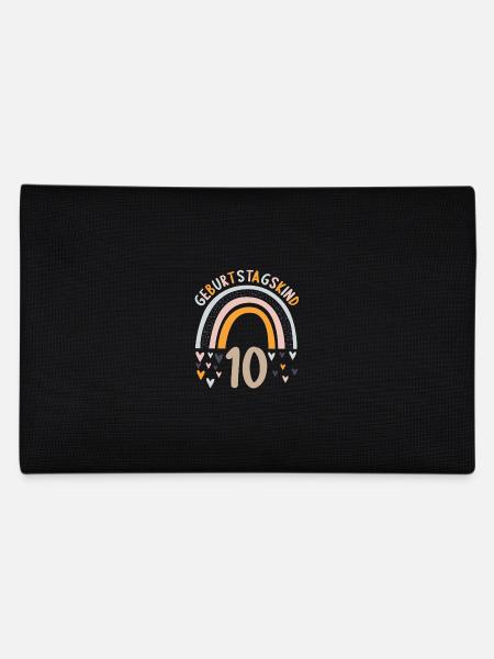 10 Jahre alt Rainbow Regenbogen 10. Geburtstag - Federtasche - Schwarz - Hinten