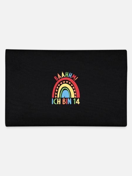 14 Jahre alt Rainbow Regenbogen 14. Geburtstag - Federtasche - Schwarz - Hinten