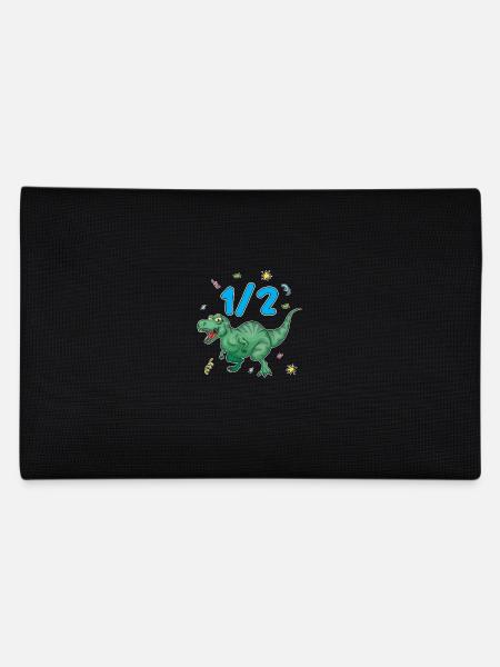Half Year 6 Months Birthday Dinosaur - Pencil Case - black - Back