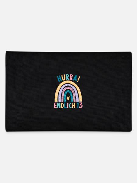 13 Jahre alt Rainbow Regenbogen 13. Geburtstag - Federtasche - Schwarz - Hinten