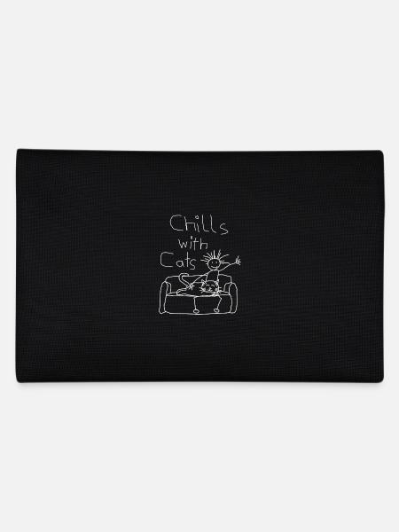 Chats Chat Chat Chat Chat Chat Amoureux - Trousse - noir - Dos
