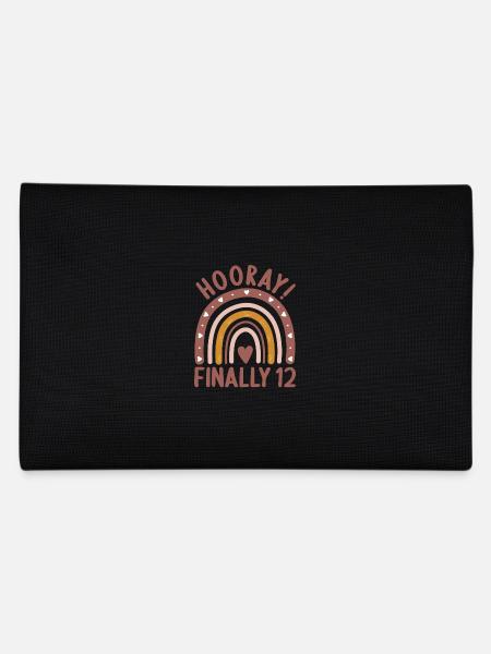 12 years old Rainbow Rainbow 12th birthday - Pencil Case - black - Back
