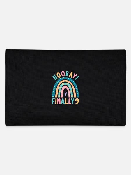 9 years old Rainbow Rainbow 9th birthday - Pencil Case - black - Back