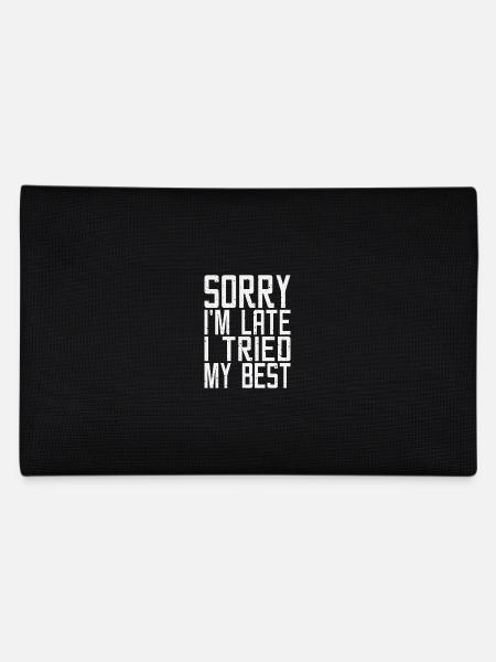 Sorry Im late I tried my best - Pencil Case - black - Back