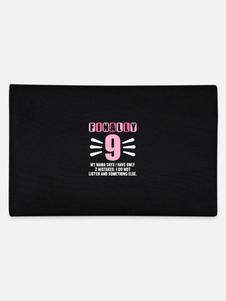 Finally 4 mom says have only 2 mistakes 4th birthday - Pencil Case - black - Back