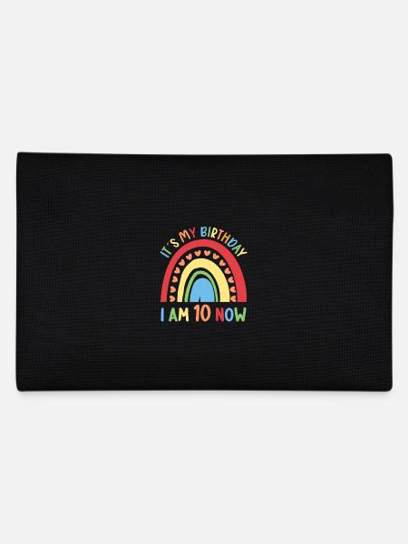 10 years old Rainbow Rainbow 10th birthday - Pencil Case - black - Back