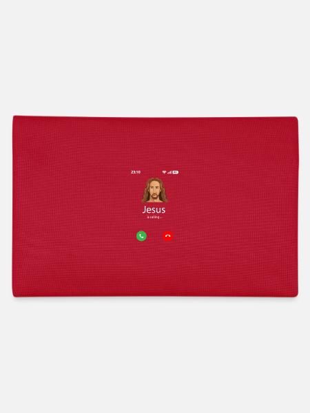Jesus is calling - Pencil Case - red - Back