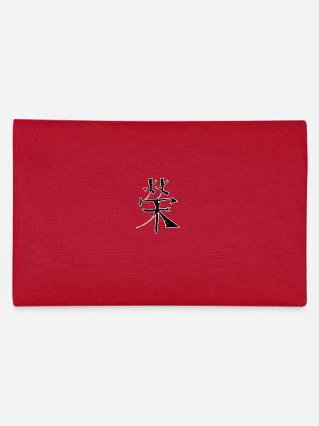 Fame Chinese Script Character Symbol - Pencil Case - red - Back