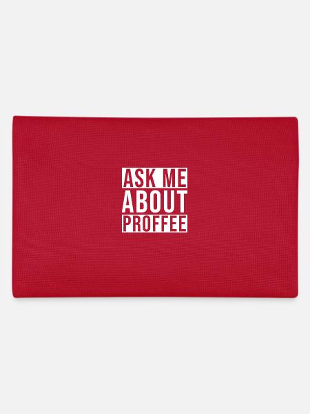 Proffee Saying Protein Coffee Funny Proffee - Pencil Case - red - Back
