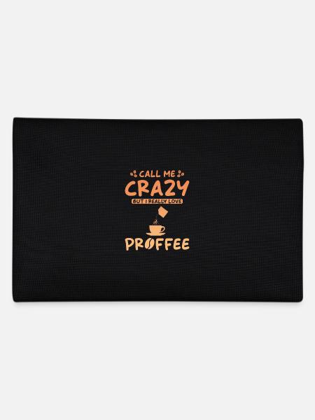 Proffee Saying Protein Coffee Funny Proffee - Pencil Case - black - Back