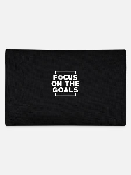 Motivation Success Focus Goals Saying - Pencil Case - black - Back
