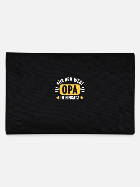 Aus dem Weg. Opa im Einsatz. - Federtasche - Schwarz - Hinten