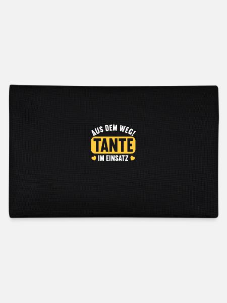 Aus dem Weg. Tante im Einsatz. - Federtasche - Schwarz - Hinten