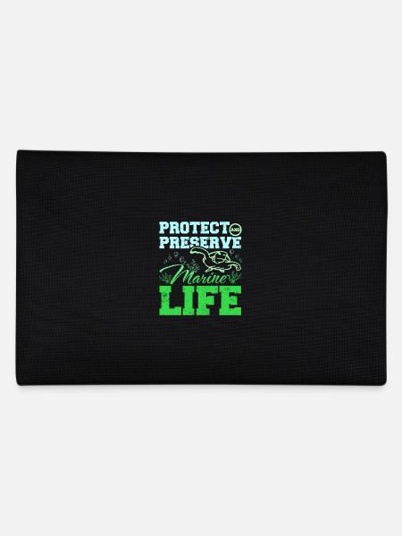 Protect and preserve marine life - Pencil Case - black - Back