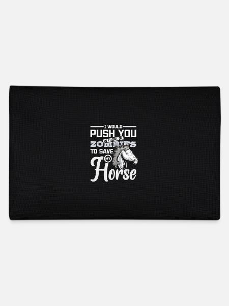I push you in front of zombies to save my horse - Federtasche - Schwarz - Hinten