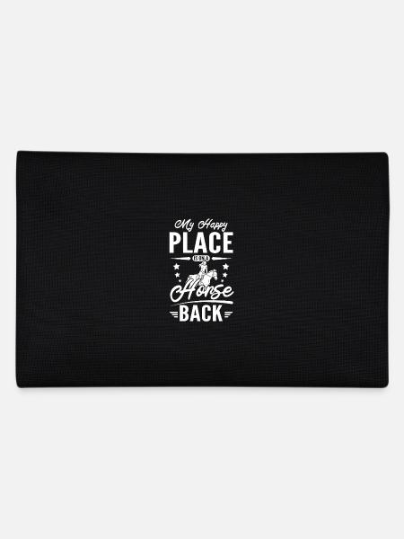 Mon endroit heureux est sur un dos de cheval - Trousse - noir - Dos