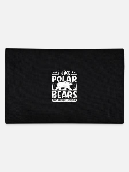 I like polar bears and maybe 3 people - Federtasche - Schwarz - Hinten