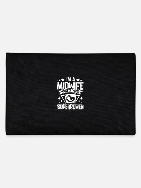 I'm a midwife what's your superpower - Federtasche - Schwarz - Hinten