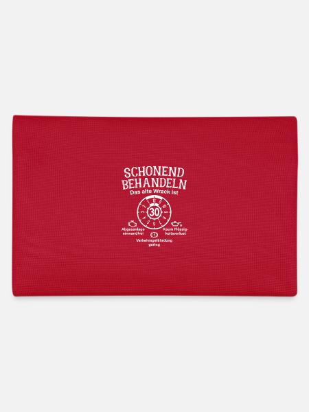 Schonend Behandeln 30. Geburtstag Altes Wrack 30 - Federtasche - Rot - Hinten