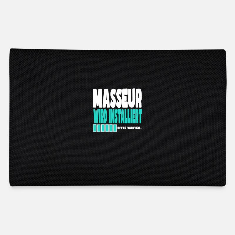 Masseur wird installiert Federtasche