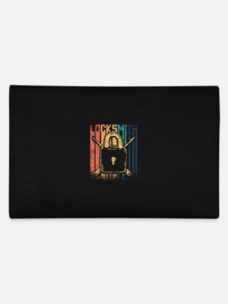 Retro Vintage Locksmith - Pencil Case - black - Back