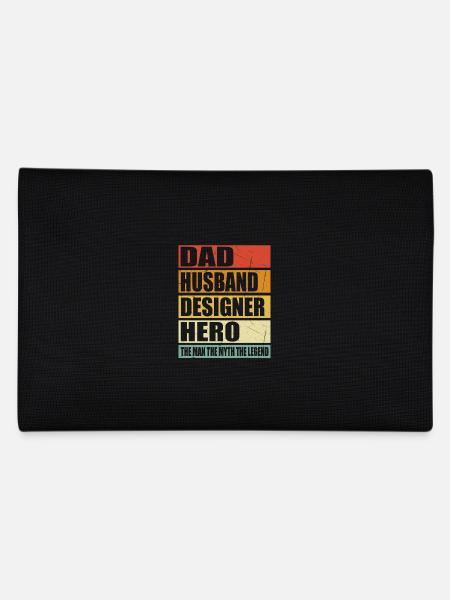 Vater Ehemann Designer Held - Federtasche - Schwarz - Hinten