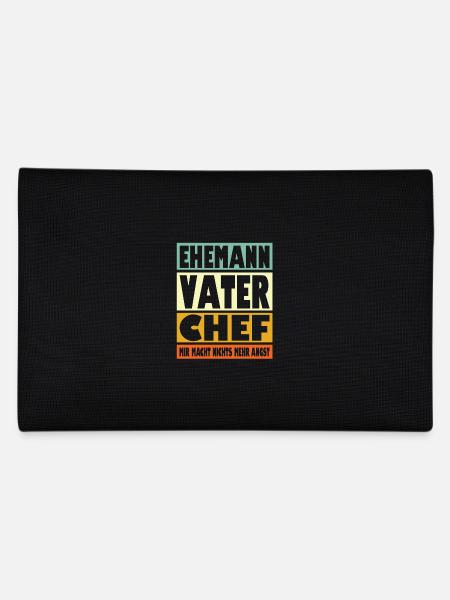 Chef Vater Ehemann Held - Federtasche - Schwarz - Hinten