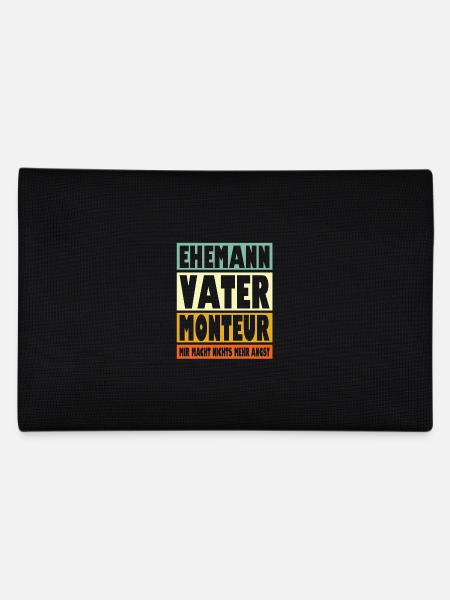 Monteur Vater Ehemann Held - Federtasche - Schwarz - Hinten