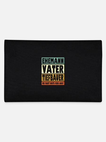 Tiefbauer Vater Ehemann Held - Federtasche - Schwarz - Hinten