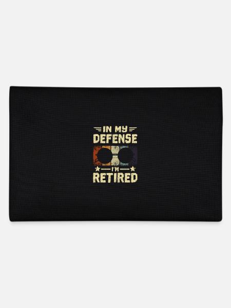 In my defense I'm retired - Pencil Case - black - Back