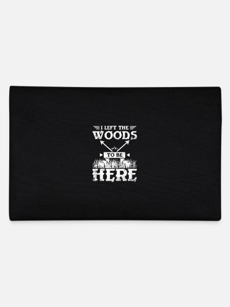 I left the woods to be here - Federtasche - Schwarz - Hinten