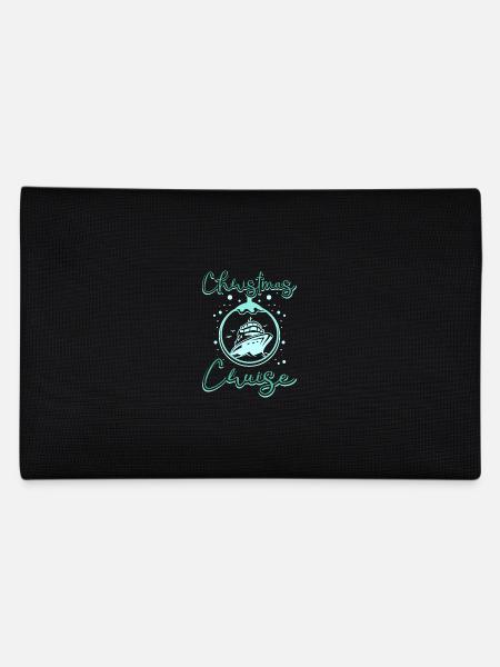 Christmas Holiday Xmas Cruise Ship - Pencil Case - black - Back