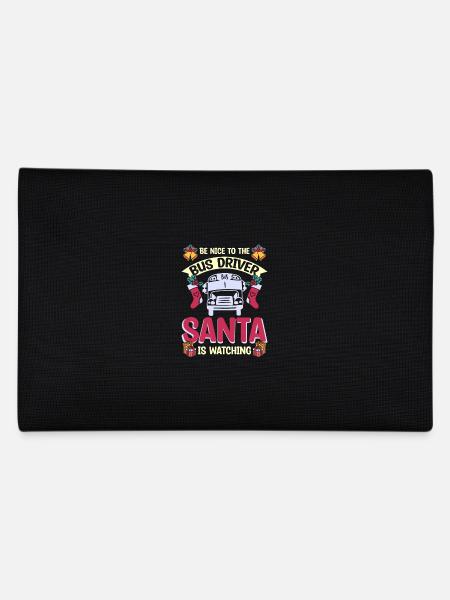 Soyez gentil avec le chauffeur de bus que le Père Noël regarde - Trousse - noir - Dos