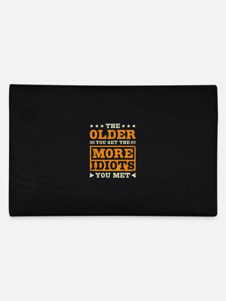The older you get the more idiots you met - Pencil Case - black - Back