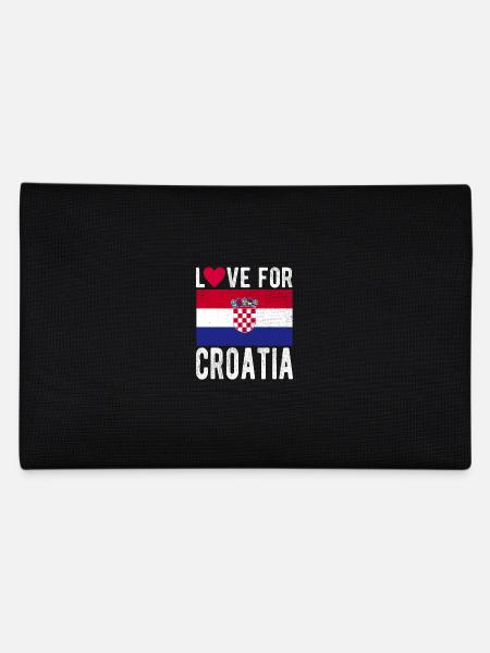 Croatia Flag - Pencil Case - black - Back