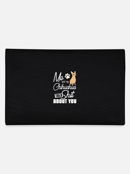 Me and my chihuahua talk abuout you - Pencil Case - black - Back
