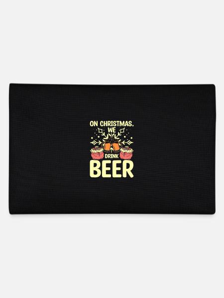 On christmas we drink beer - Federtasche - Schwarz - Hinten