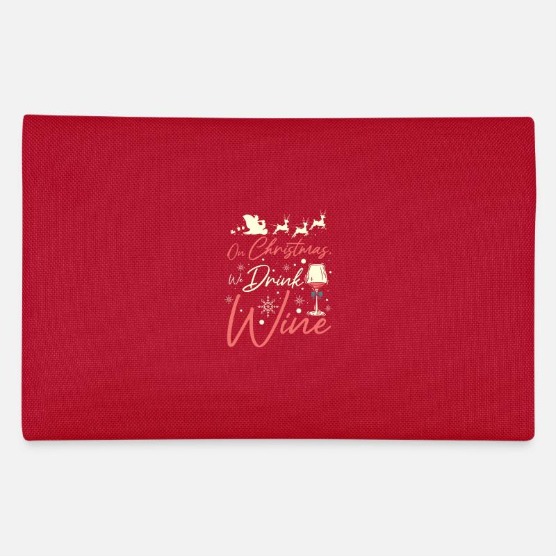 On christmas we drink wine Federtasche