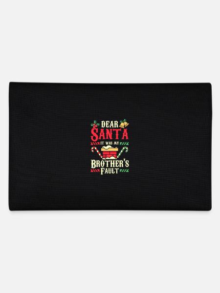 Dear santa it was my brother's fault - Federtasche - Schwarz - Hinten