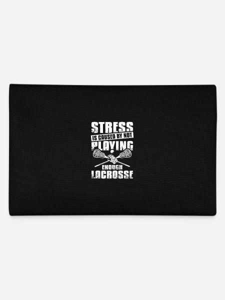 Stress is caused by not playing enough lacrosse - Federtasche - Schwarz - Hinten