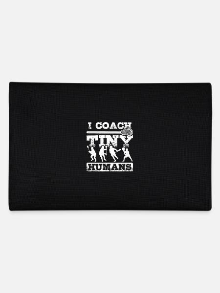 I coach tiny humas Lacrosse coach - Pencil Case - black - Back