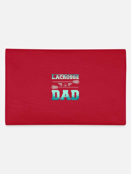 Fathers Day Daddy Lacrosse Dad - Federtasche - Rot - Hinten